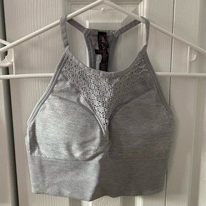 Betsey Johnson Performance Sports Bra in Gray (XS)